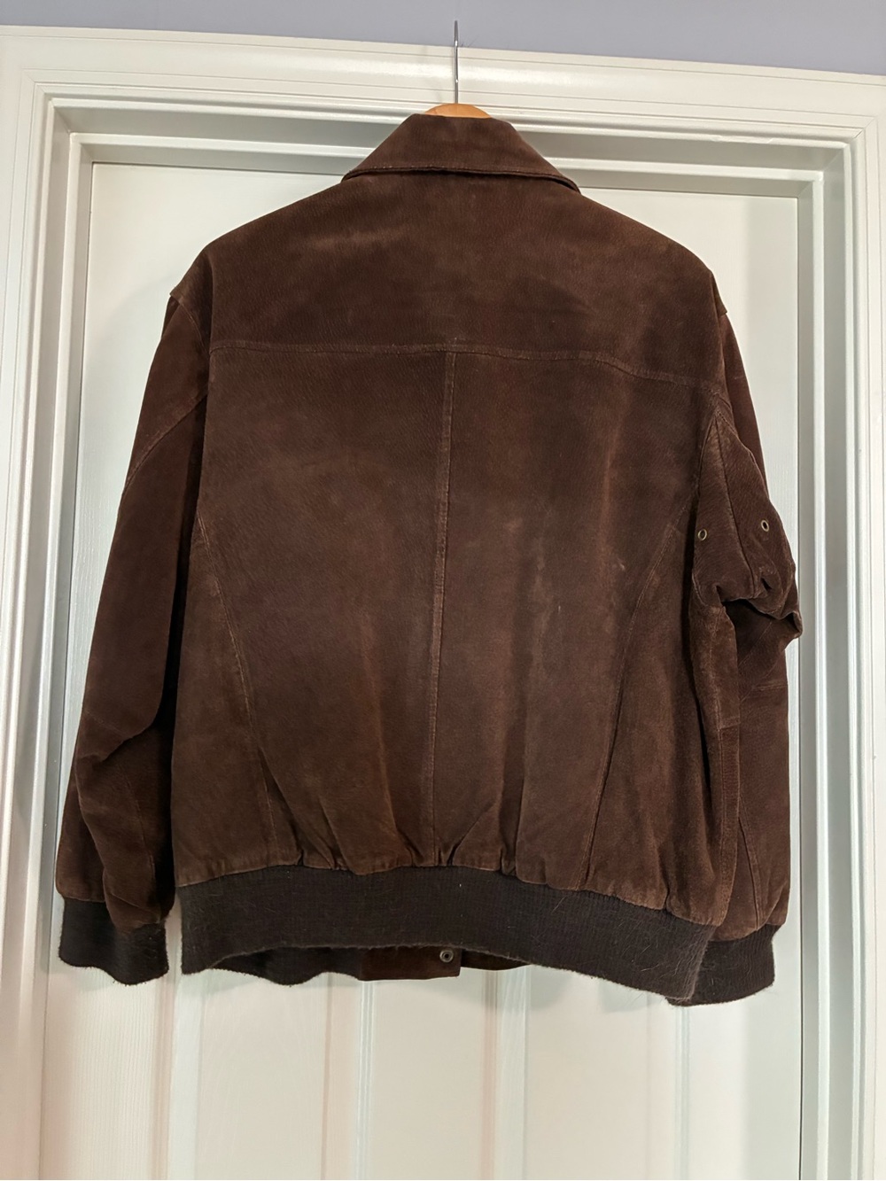 Basic Editions Men’s Brown Suede Bomber Jacket Size L - Picture 2 of 9